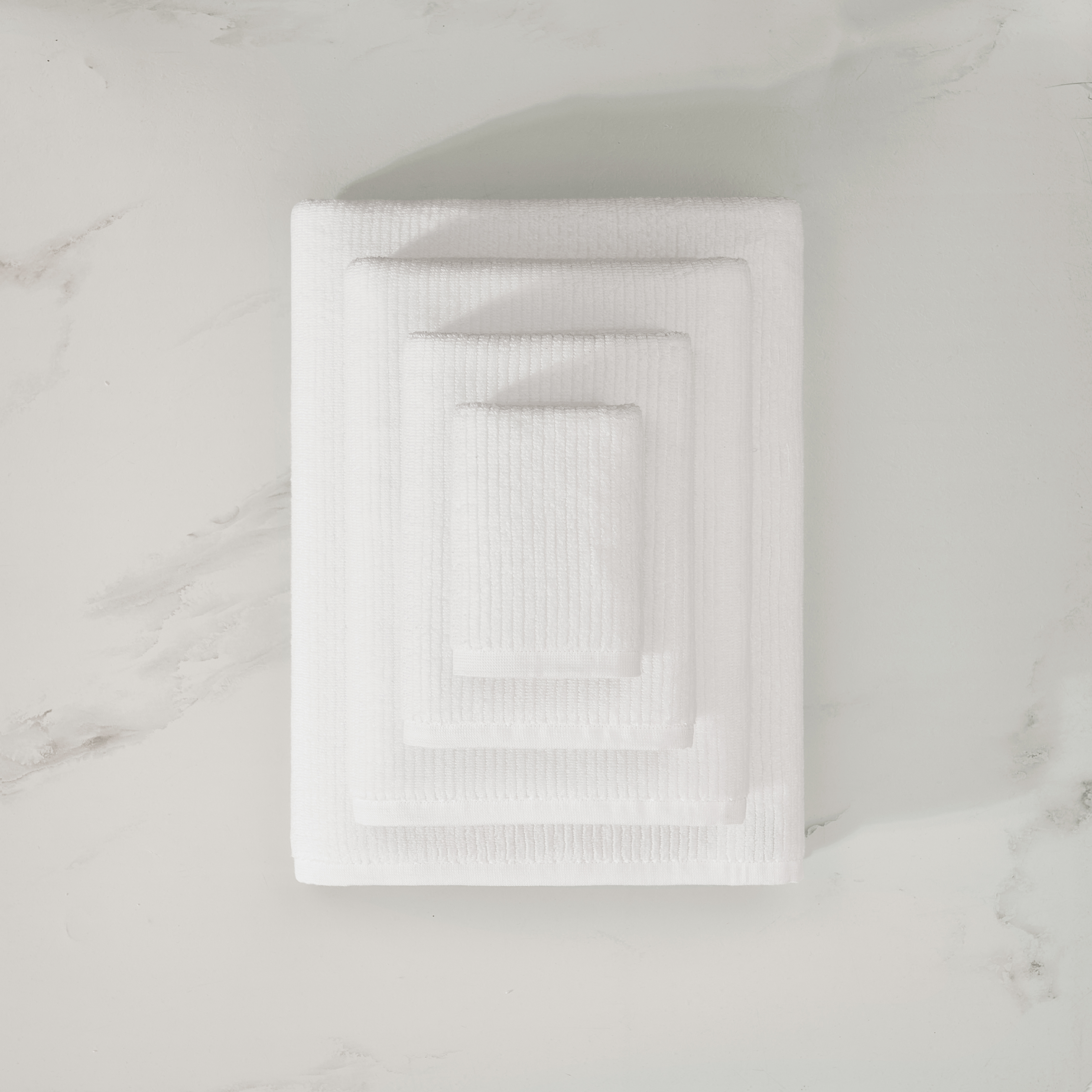 pure parima egyptian cotton ribbed towels white