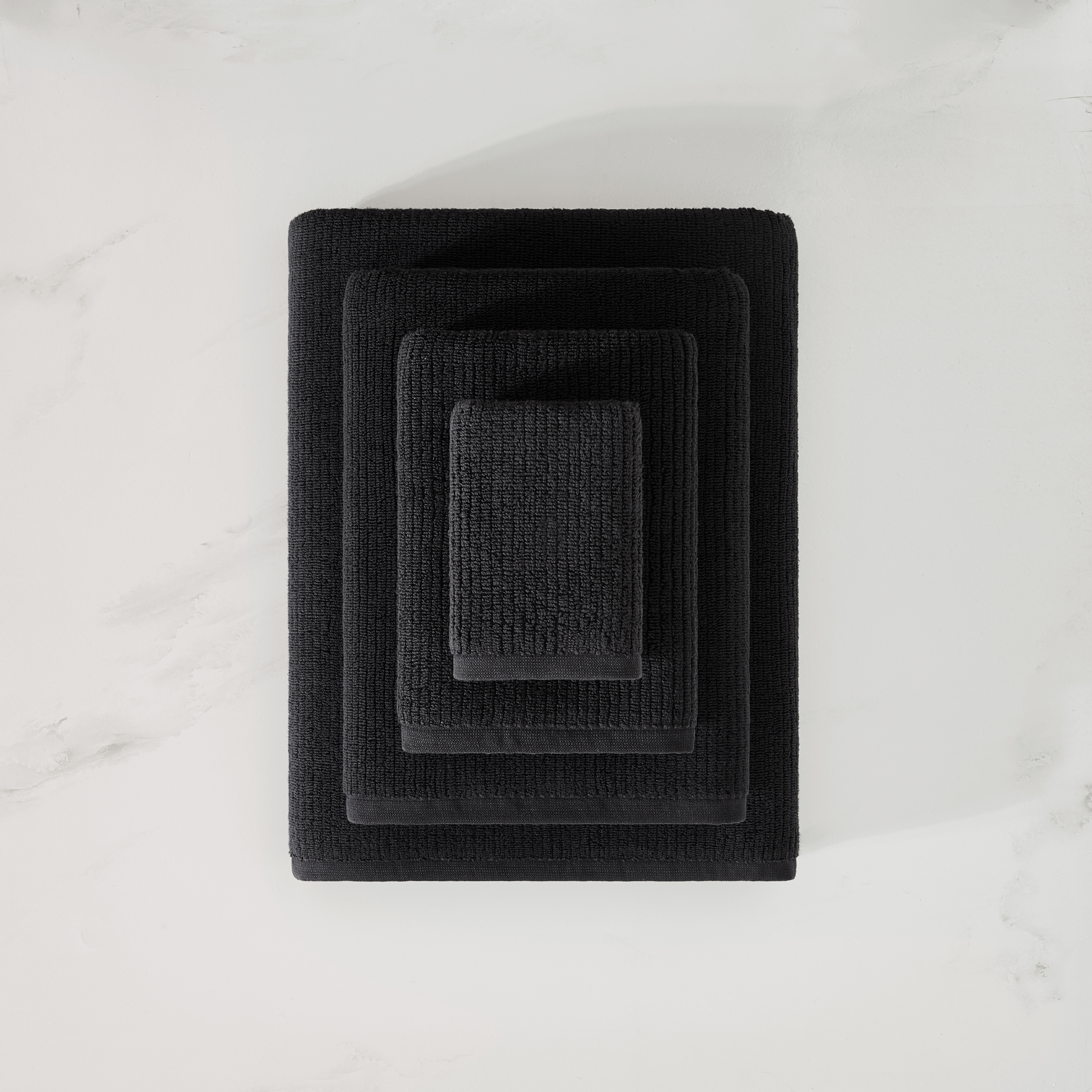 pure parima egyptian cotton ribbed towels carbon