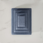pure parima egyptian cotton ribbed towels slate