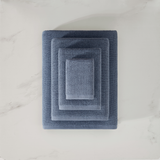 pure parima egyptian cotton ribbed towels slate