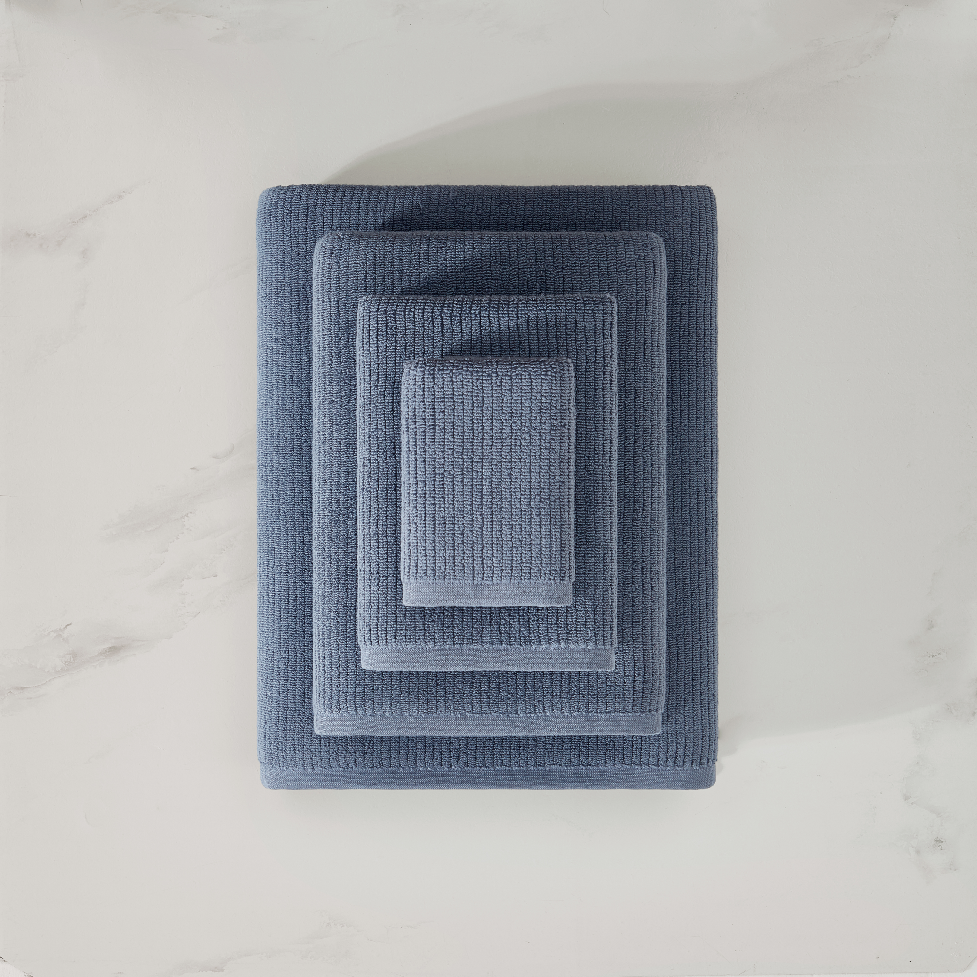 pure parima egyptian cotton ribbed towels slate