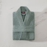 pure parima egyptian cotton ribbed robe sage