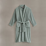 pure parima egyptian cotton ribbed robe sage