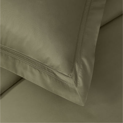 Pure Parima Egyptian Cotton Sheets Yalda Duvet Cover Set | 100% Giza Egyptian Cotton#color_olive