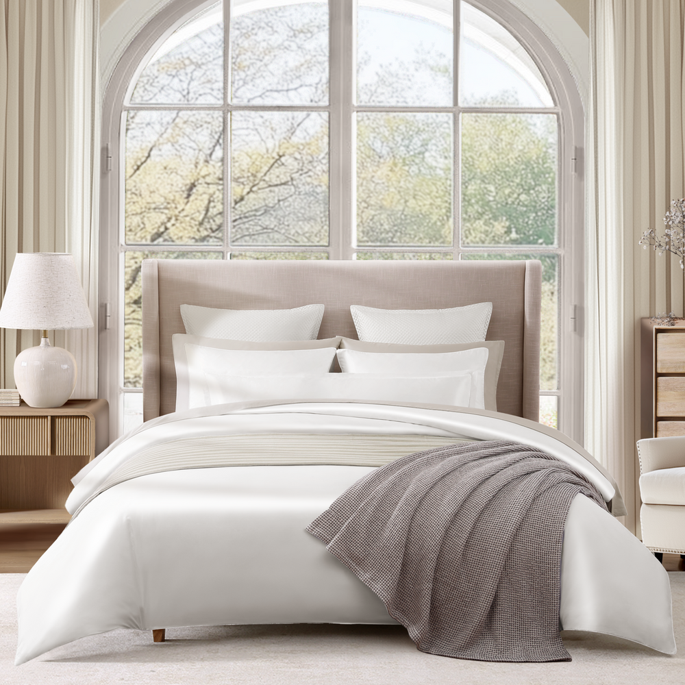 Pure Parima Silken Sateen | Giza Egyptian Cotton Silk Tencel pure parima organic waffle blanket#color_shell