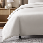 silken sateen oyster duvet cover
