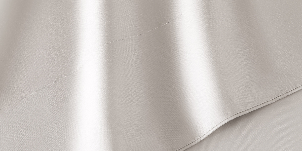 Silken Sateen Sheet Set Pure Parima Tencel Egyptian Cotton Silk#color_oyster