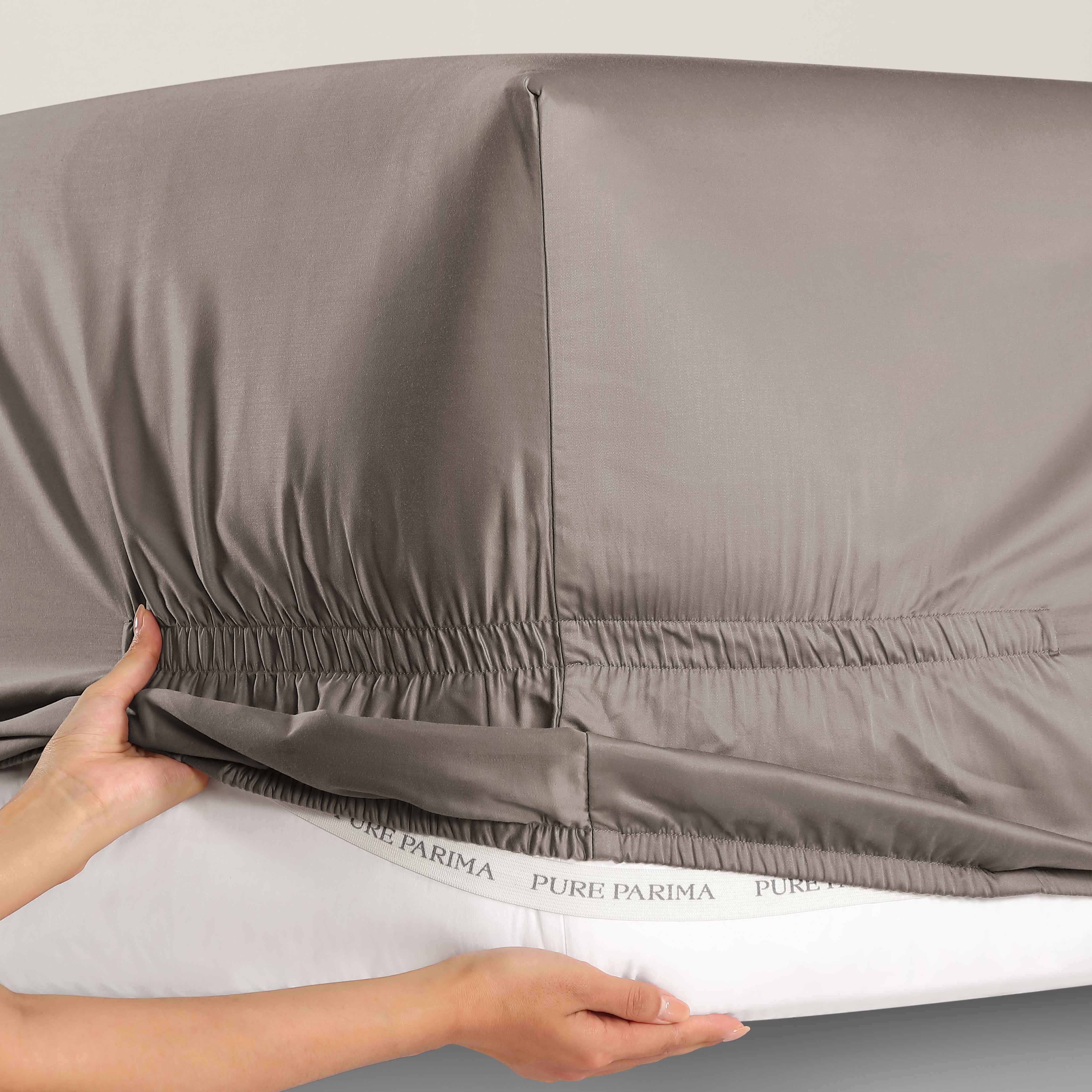 pure parima silken sateen fitted sheet devotion