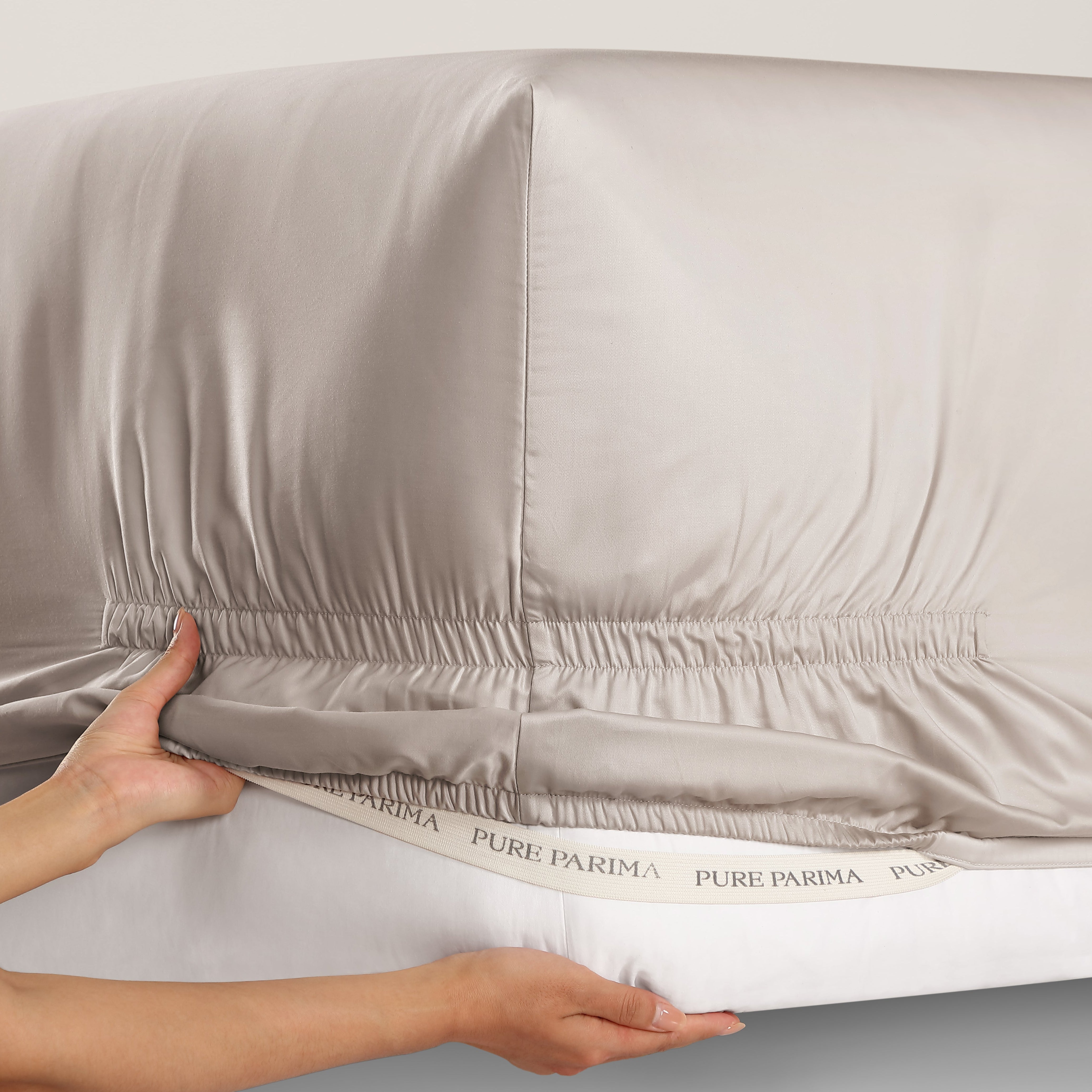 pure parima silken sateen fitted sheet divine