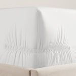 pure parima silken sateen tencel fitted sheet pearl