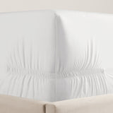 pure parima silken sateen tencel fitted sheet pearl