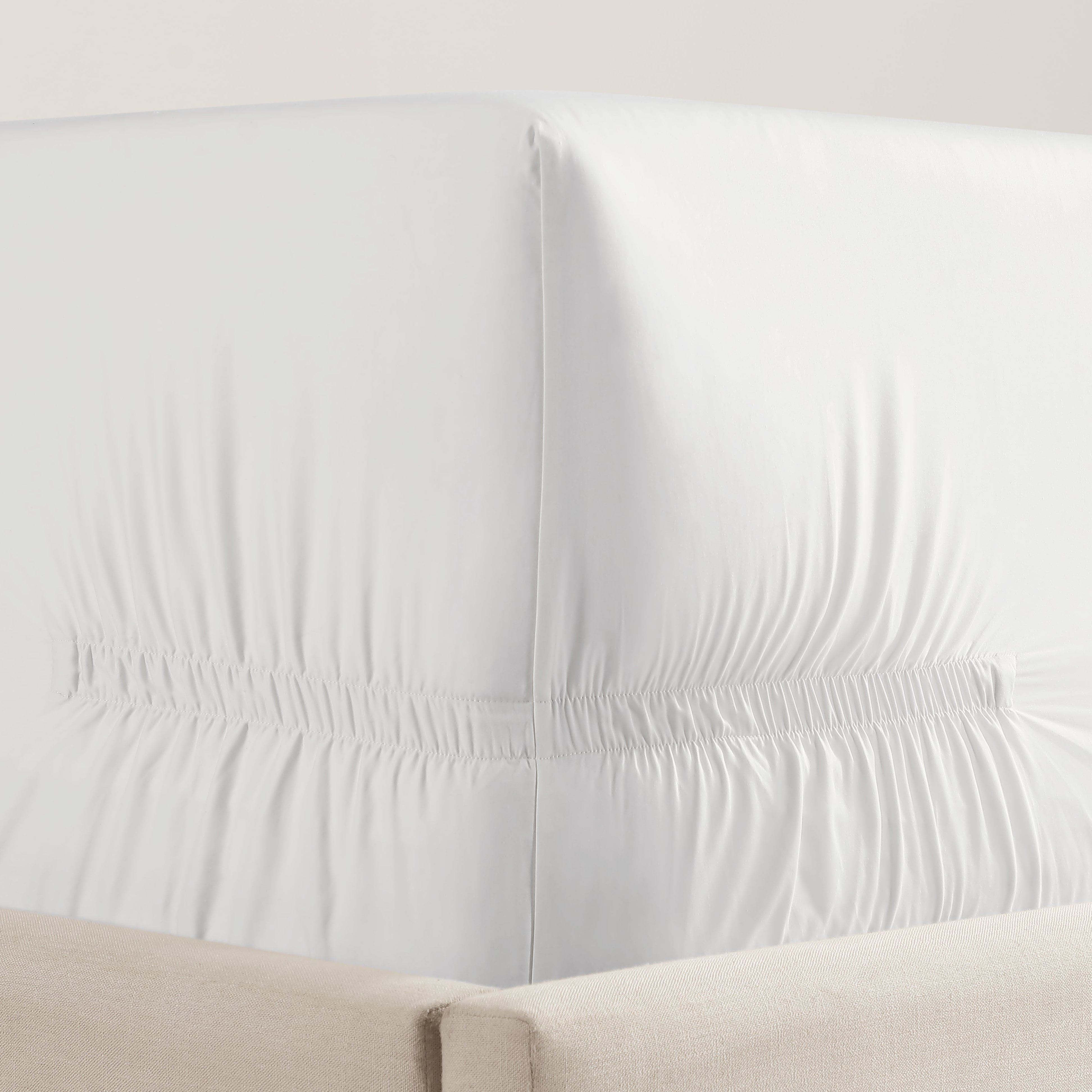 pure parima silken sateen tencel fitted sheet pearl