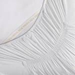 pure parima silken sateen tencel fitted sheet pearl