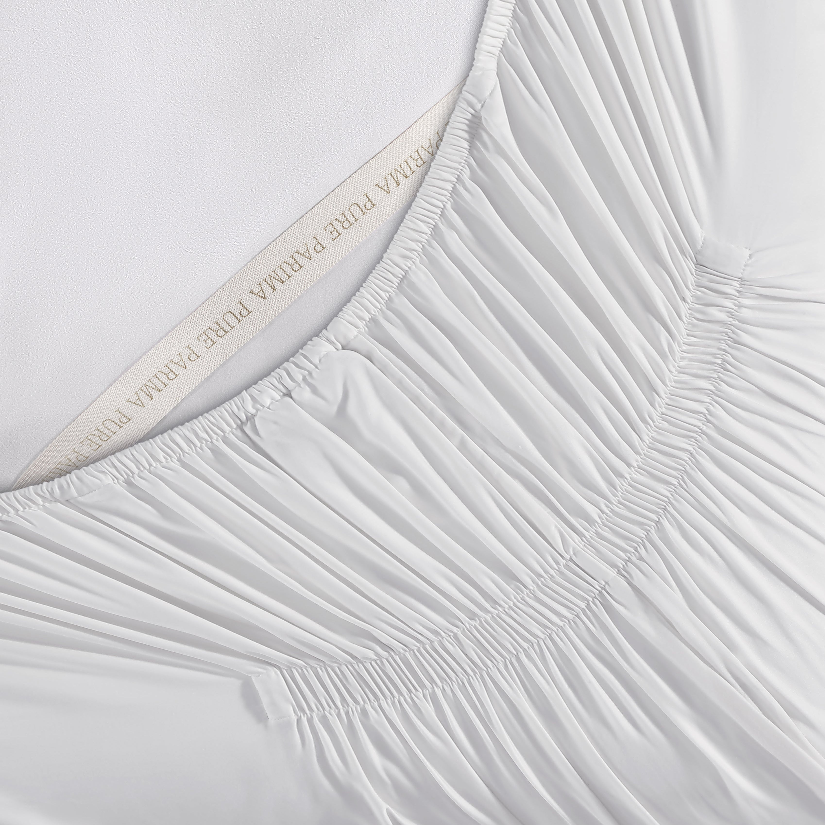 pure parima silken sateen tencel fitted sheet pearl
