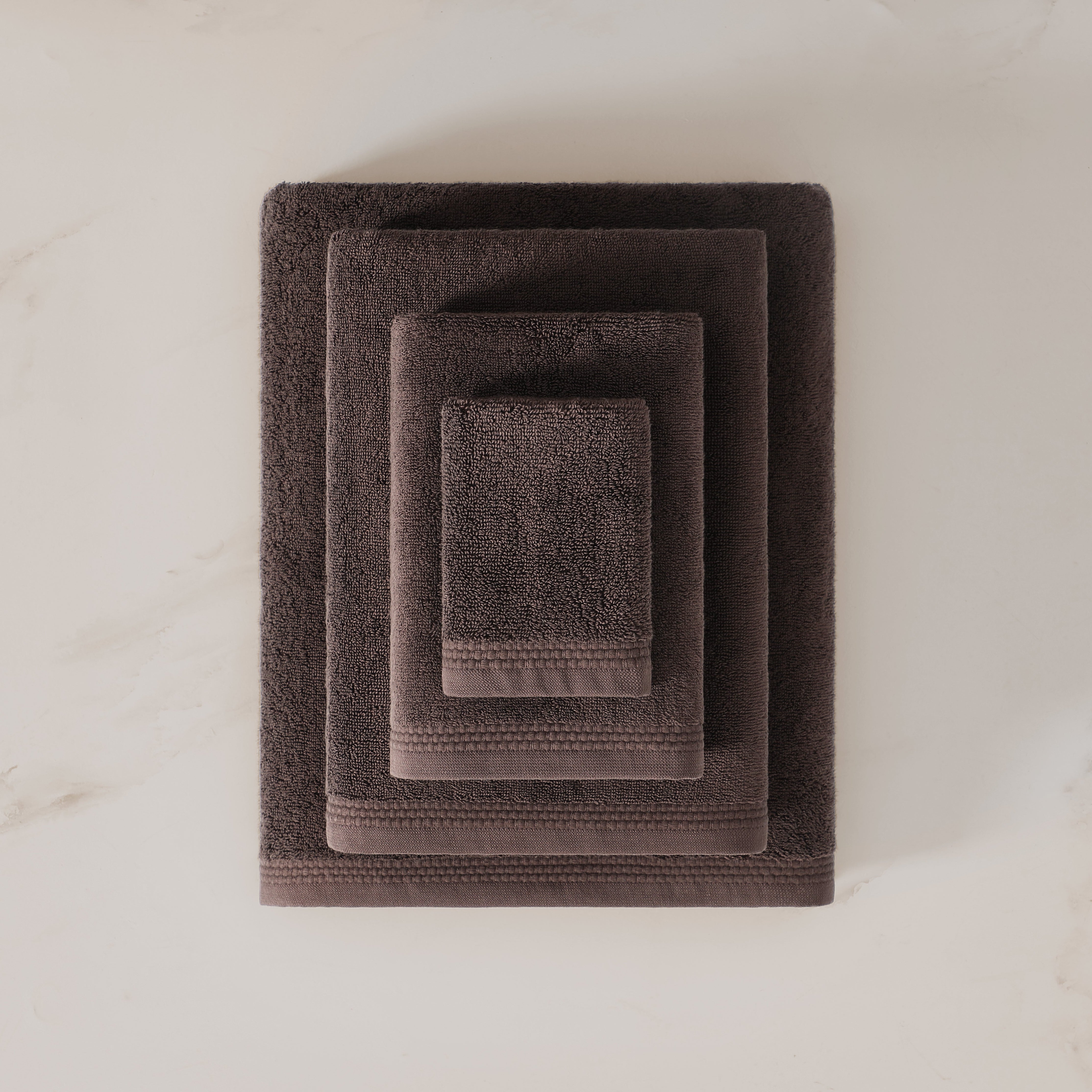 pure parima egyptian cotton soft border towels earth