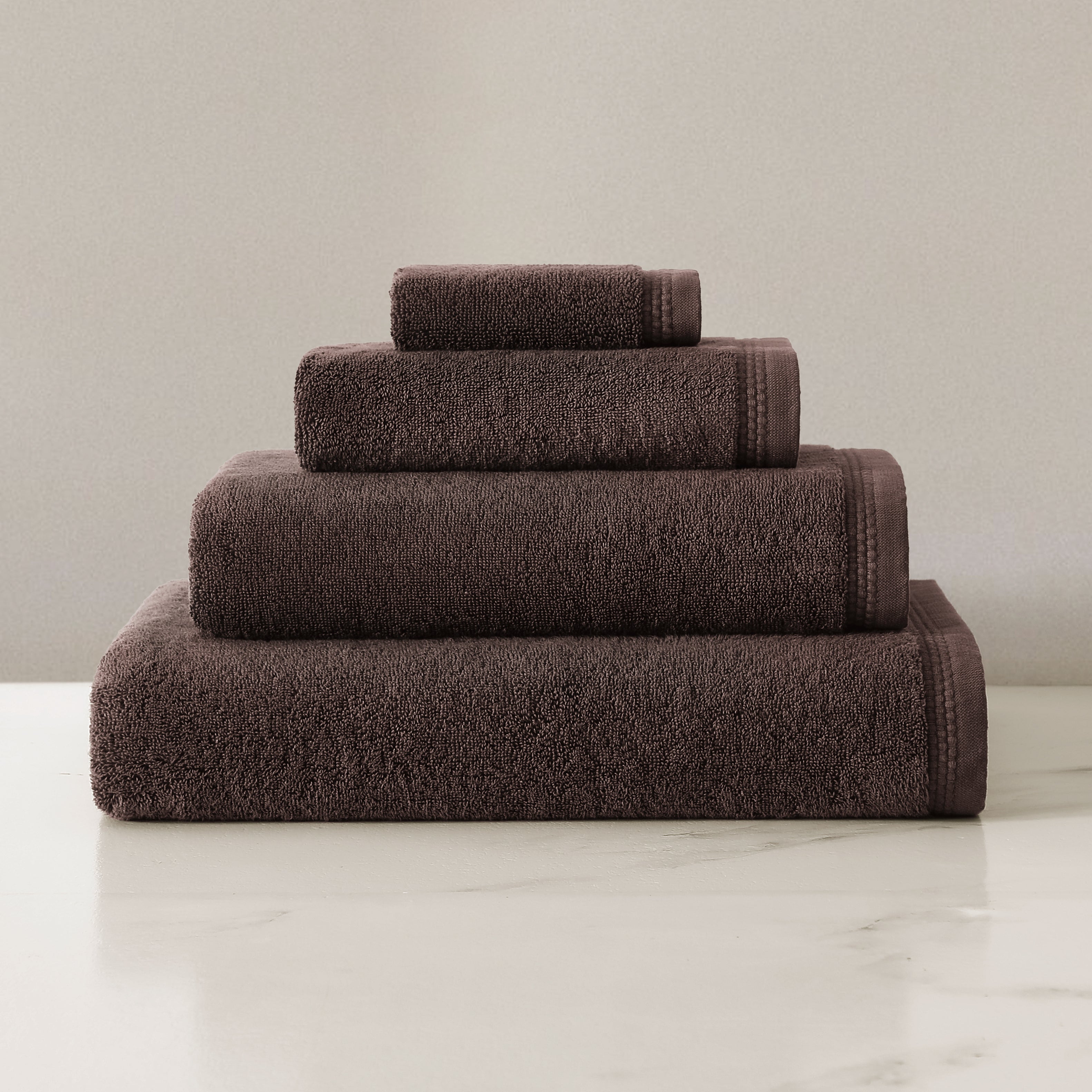 pure parima egyptian cotton soft border towels earth