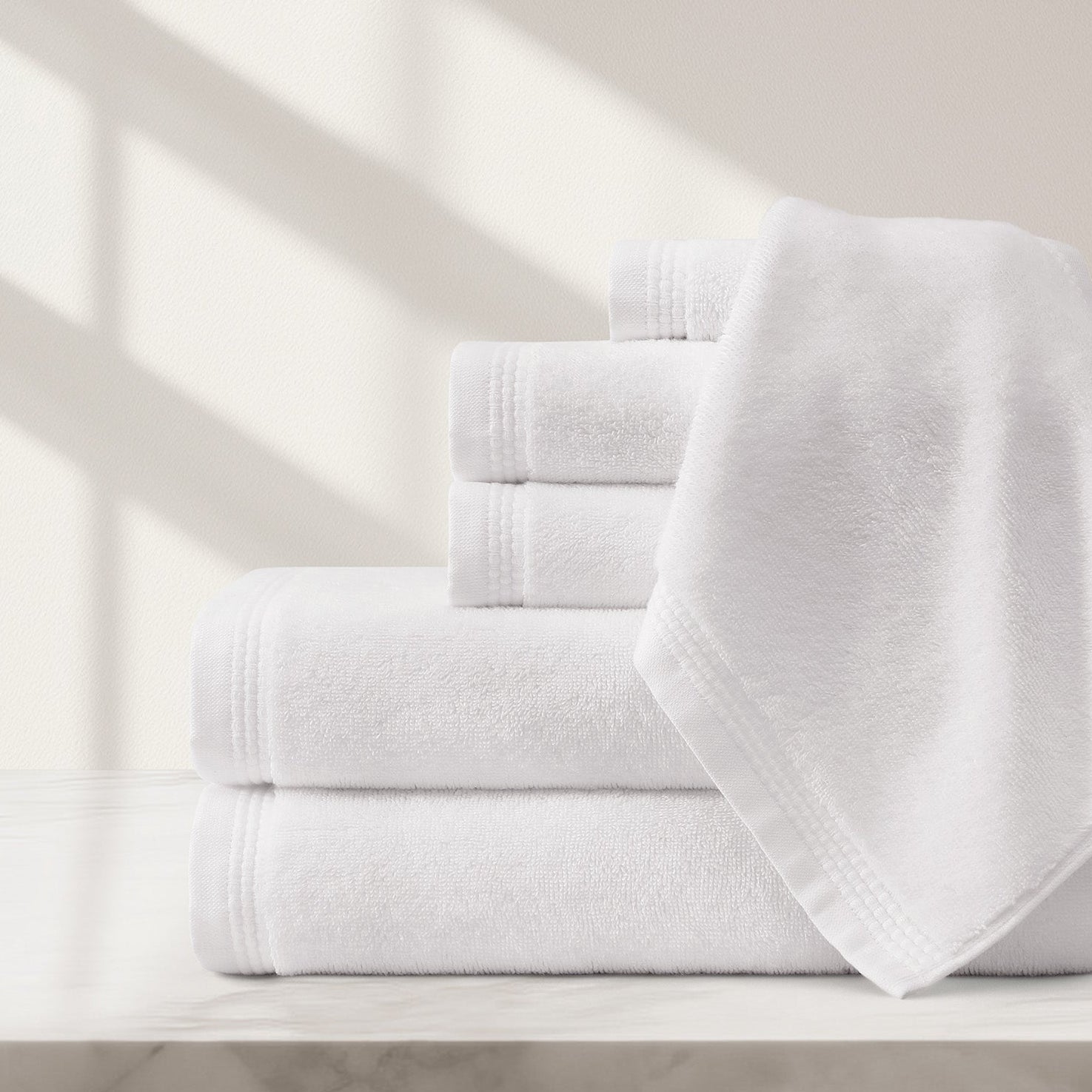 pure parima egyptian cotton soft border towels white