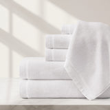 pure parima egyptian cotton soft border towels white