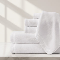 pure parima egyptian cotton soft border towels white