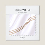 pure parima triple luxe sateen swatch gold