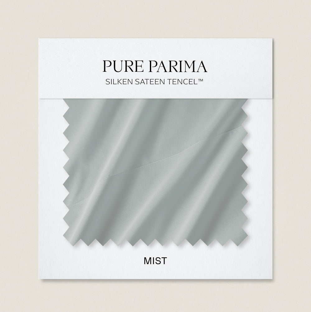 silken sateen mist swatch