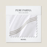 pure parima triple luxe sateen swatch nickel