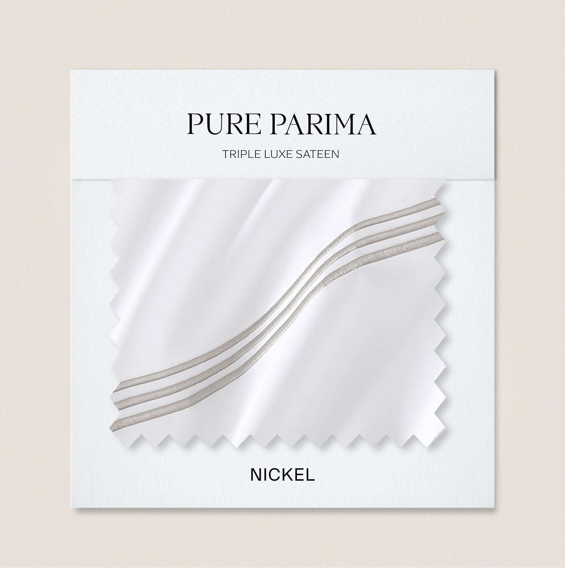 pure parima triple luxe sateen swatch nickel