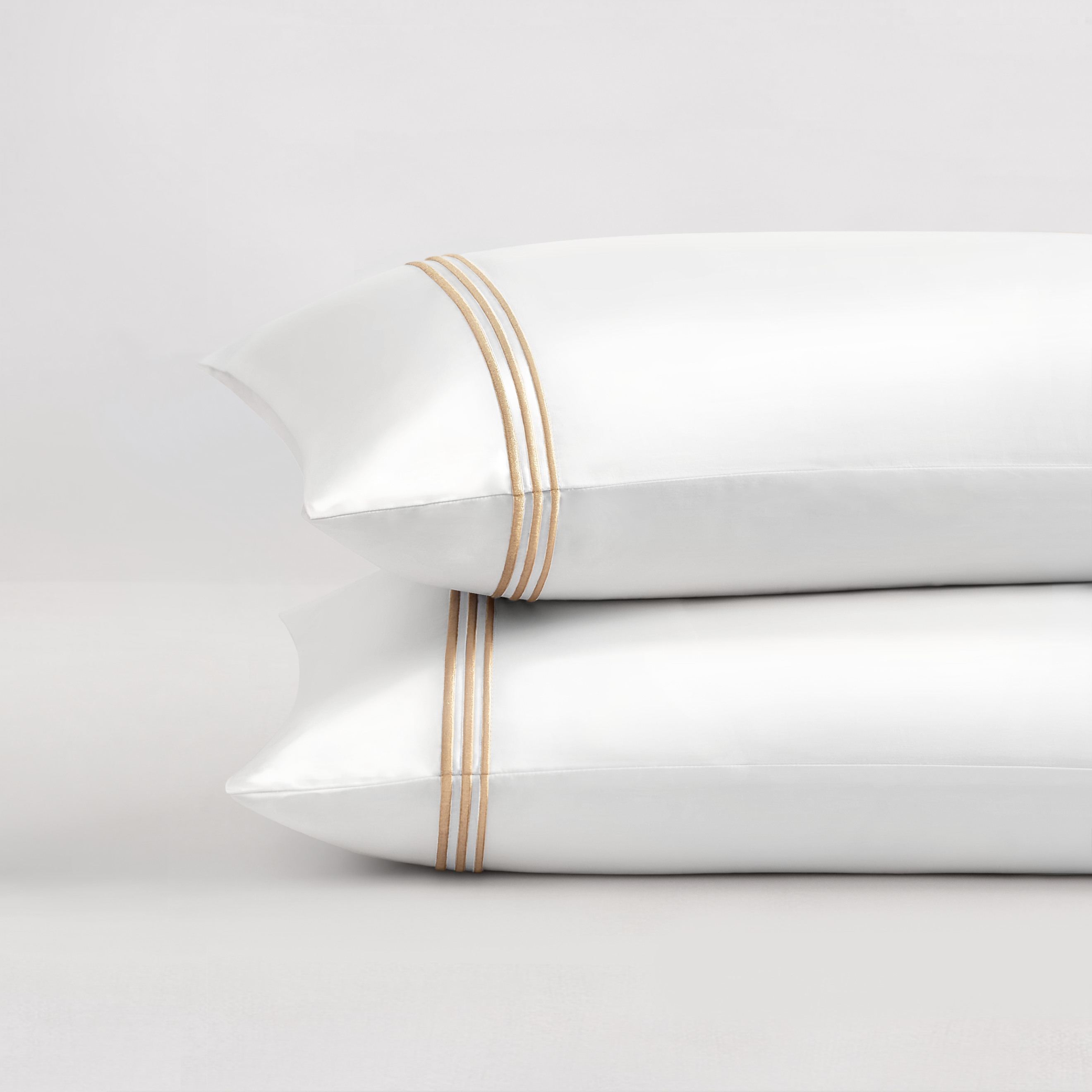 pure parima egyptian cotton pillowcases triple luxe sateen gold