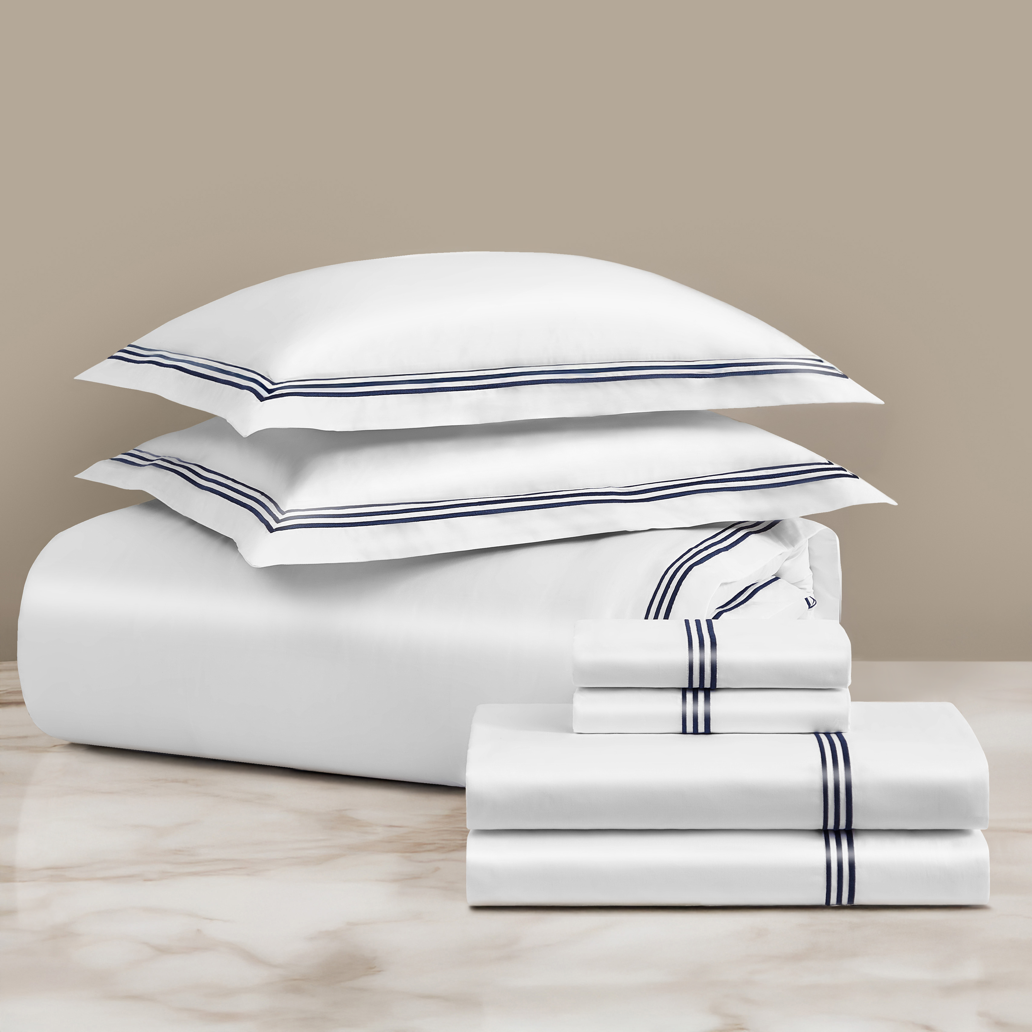 pure parima triple luxe sateen egyptian cotton sheets and duvet cover midnight