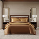 pure parima egyptian cotton triple luxe sateen collection caramel honey