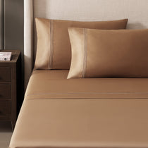 pure parima egyptian cotton sheets caramel
