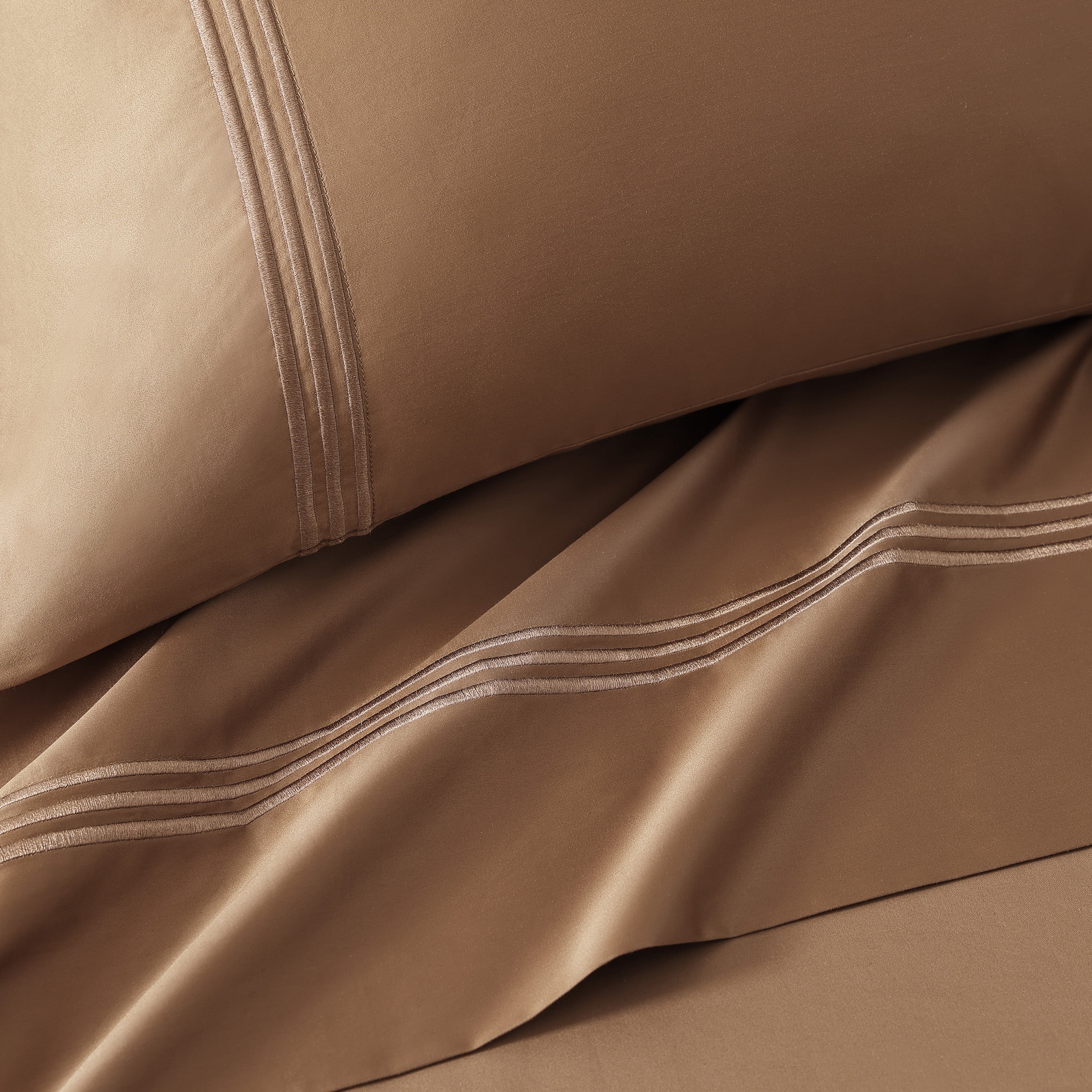 pure parima egyptian cotton sheets caramel