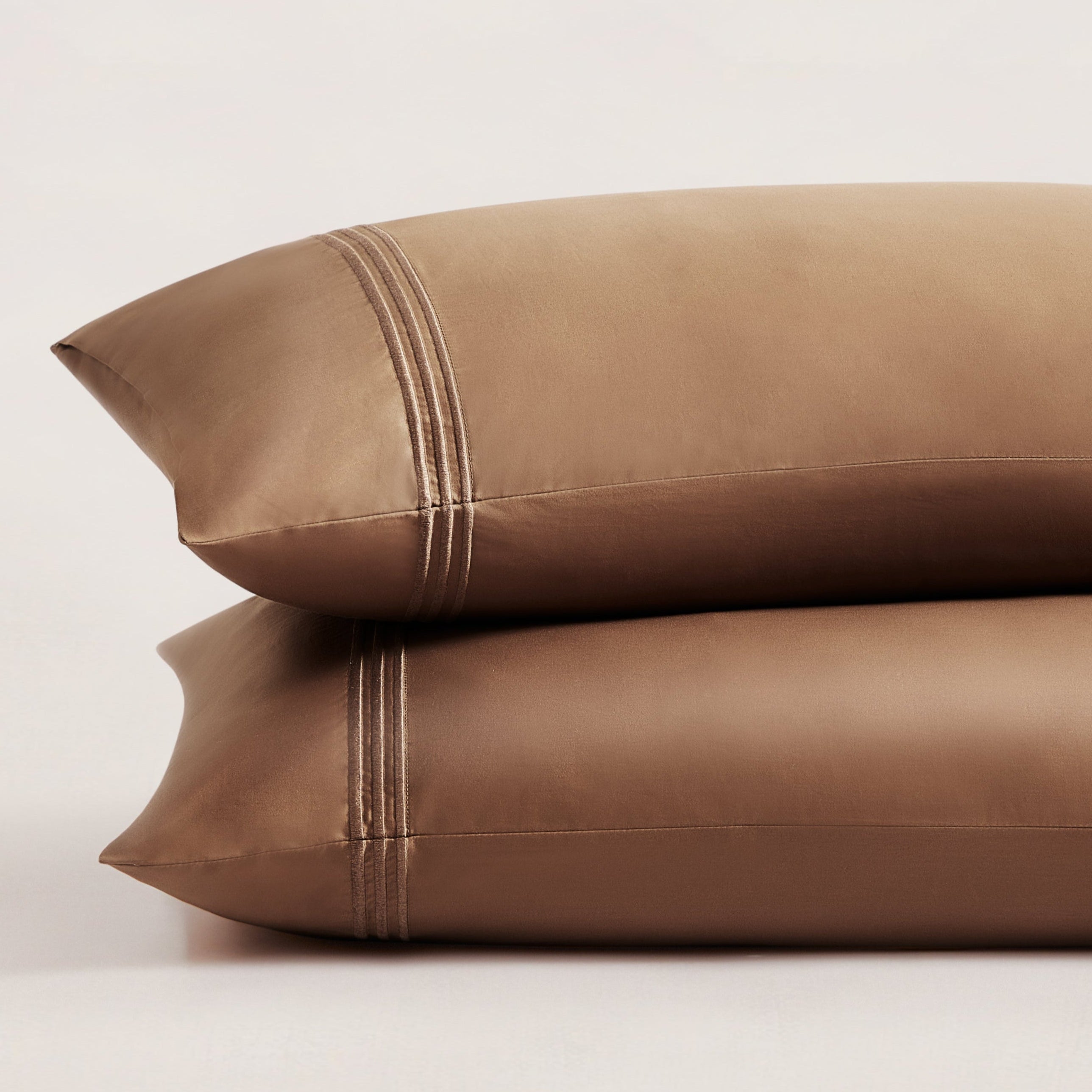 pure parima egyptian cotton pillowcase set caramel