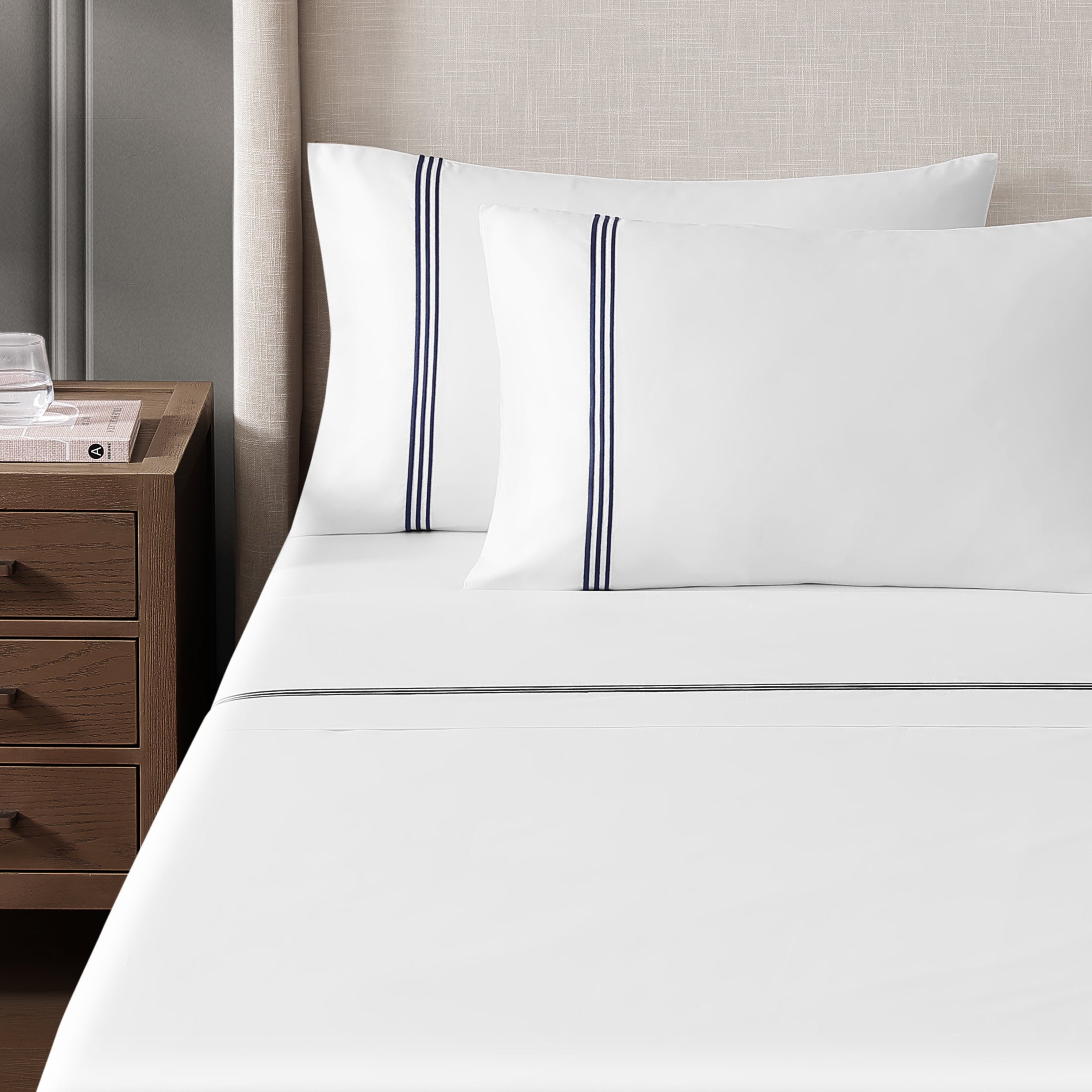 pure parima egyptian cotton sheets midnight
