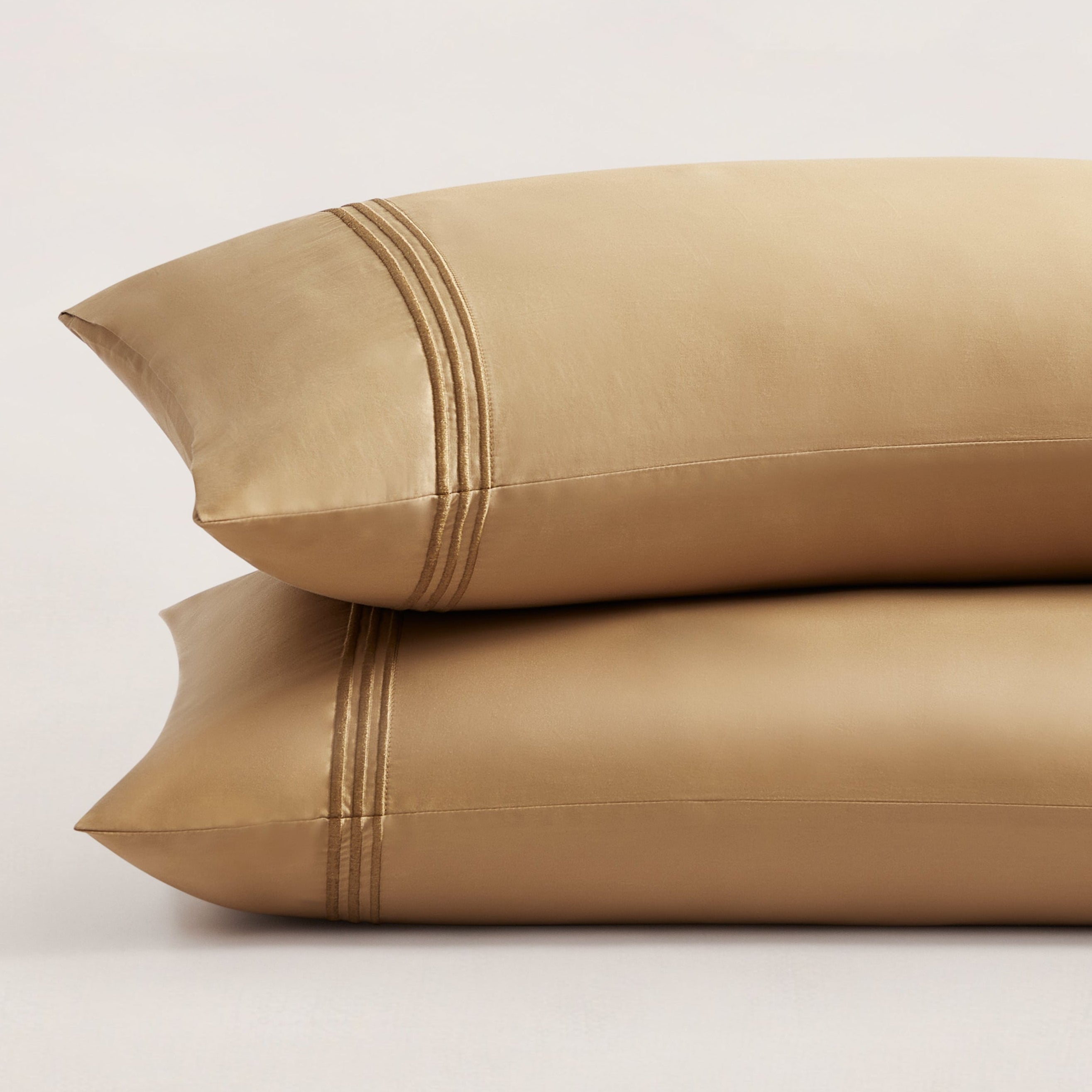pure parima egyptian cotton pillowcase set honey