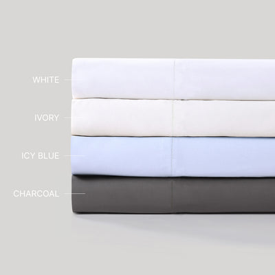 Pure Parima Egyptian Cotton Sheets Ultra Sateen Pillowcase Set | Hotel Collection#color_white
