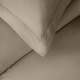 Pure Parima Egyptian Cotton Sheets Ultra Percale Duvet Cover Set#color_flax