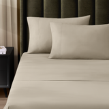 Pure Parima Egyptian Cotton Sheets Ultra Percale Sheet Set | Hotel Collection | 100% Giza Egyptian Cotton#color_flax