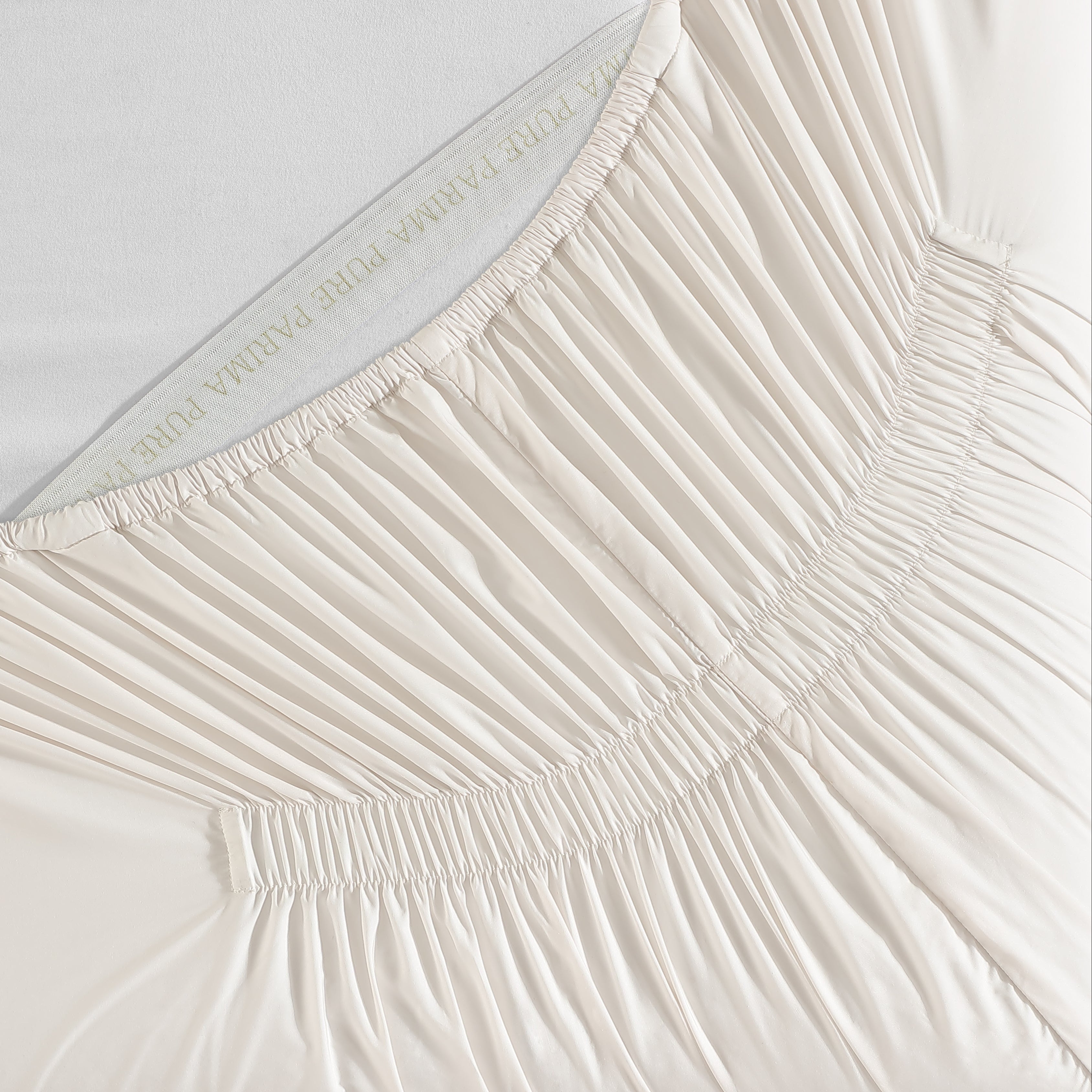 pure parima egyptian cotton ultra percale fitted sheet natural