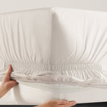 pure parima egyptian cotton ultra percale fitted sheet natural
