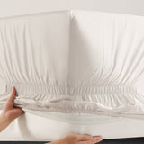 pure parima egyptian cotton ultra percale fitted sheet natural