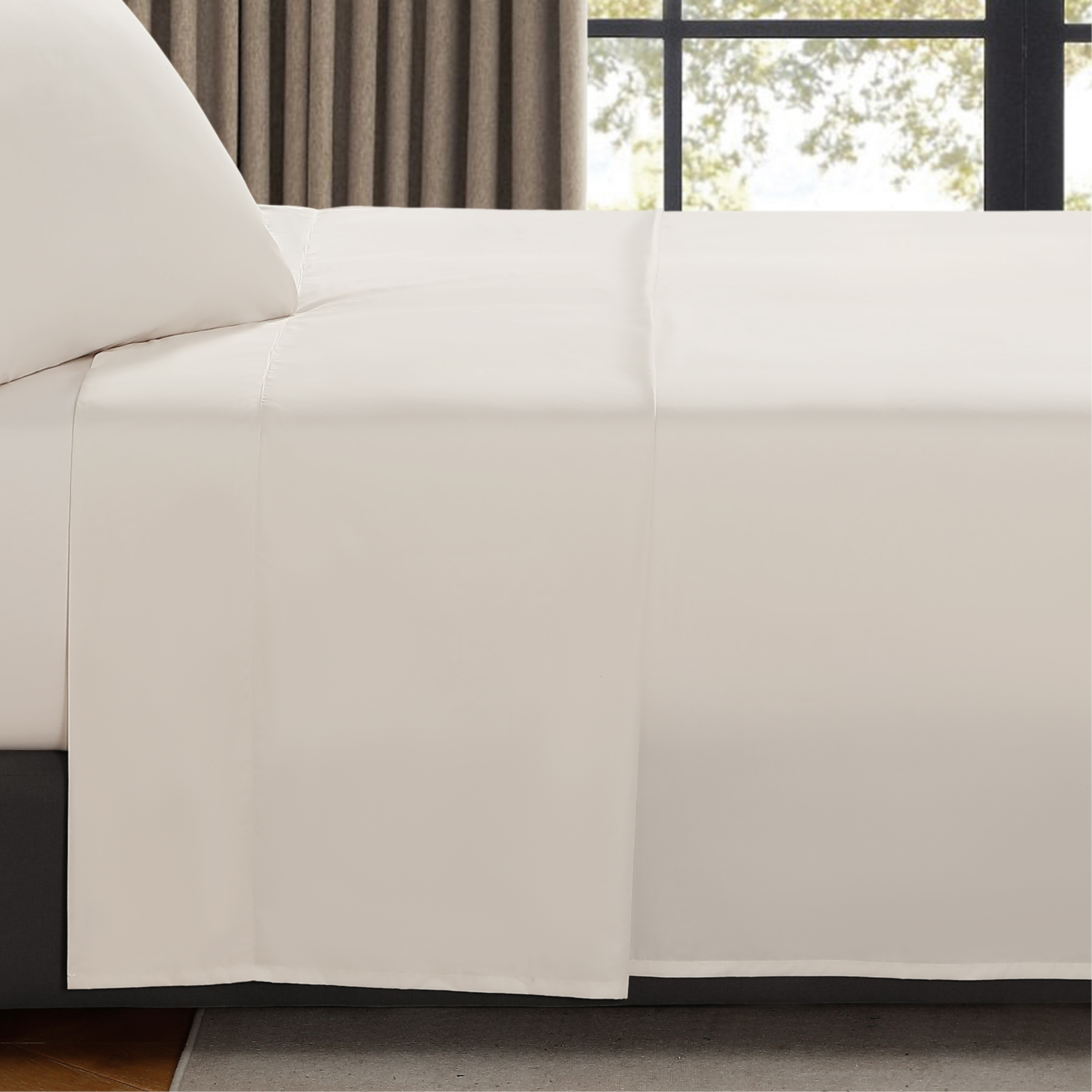pure parima egyptian cotton ultra percale flat sheet natural