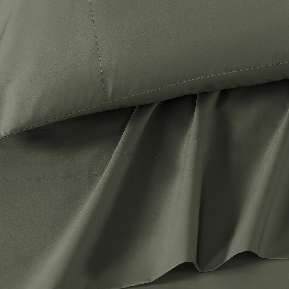 pure parima egyptian cotton ultra percale sheets olive