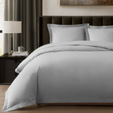 pure parima egyptian cotton ultra percale duvet cover set steel