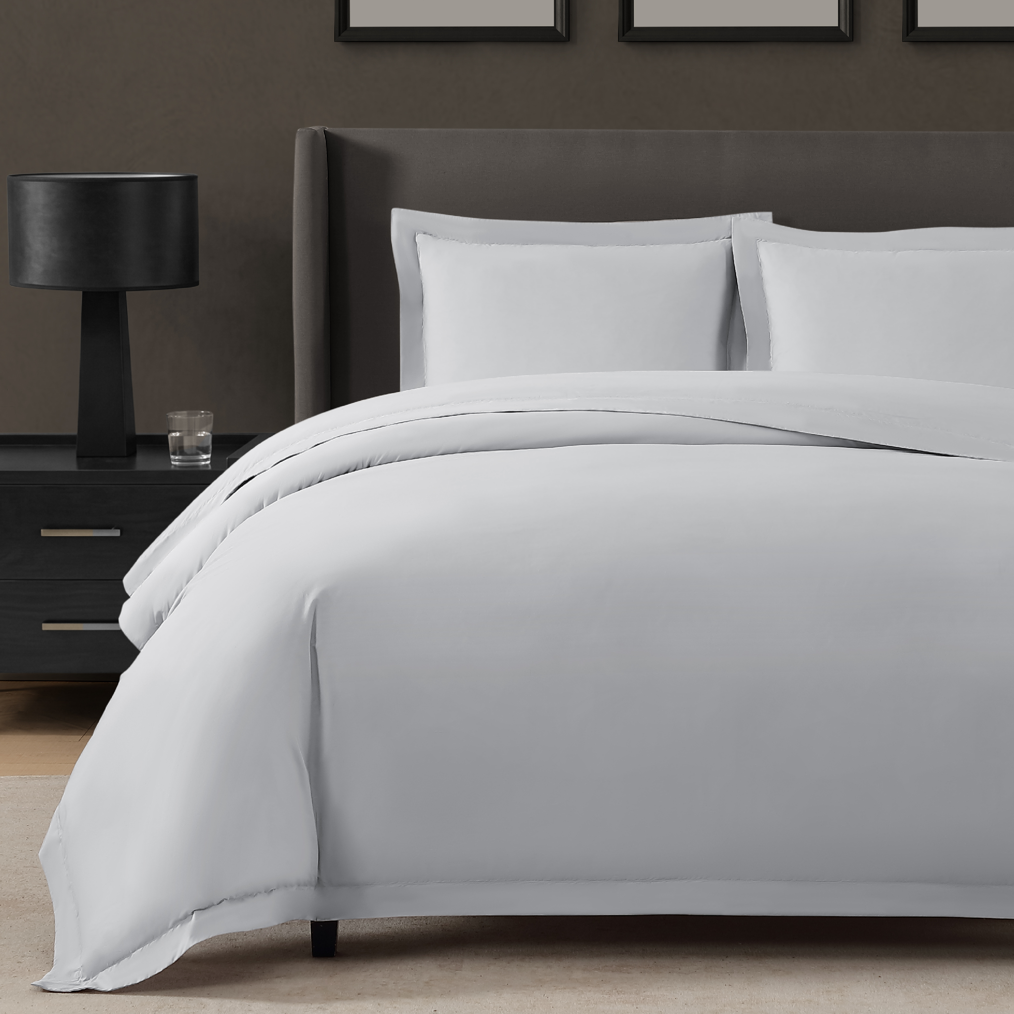 pure parima egyptian cotton ultra percale duvet cover steel
