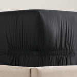 pure parima sateen fitted sheet black