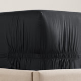 pure parima sateen fitted sheet black