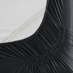 pure parima sateen fitted sheet black