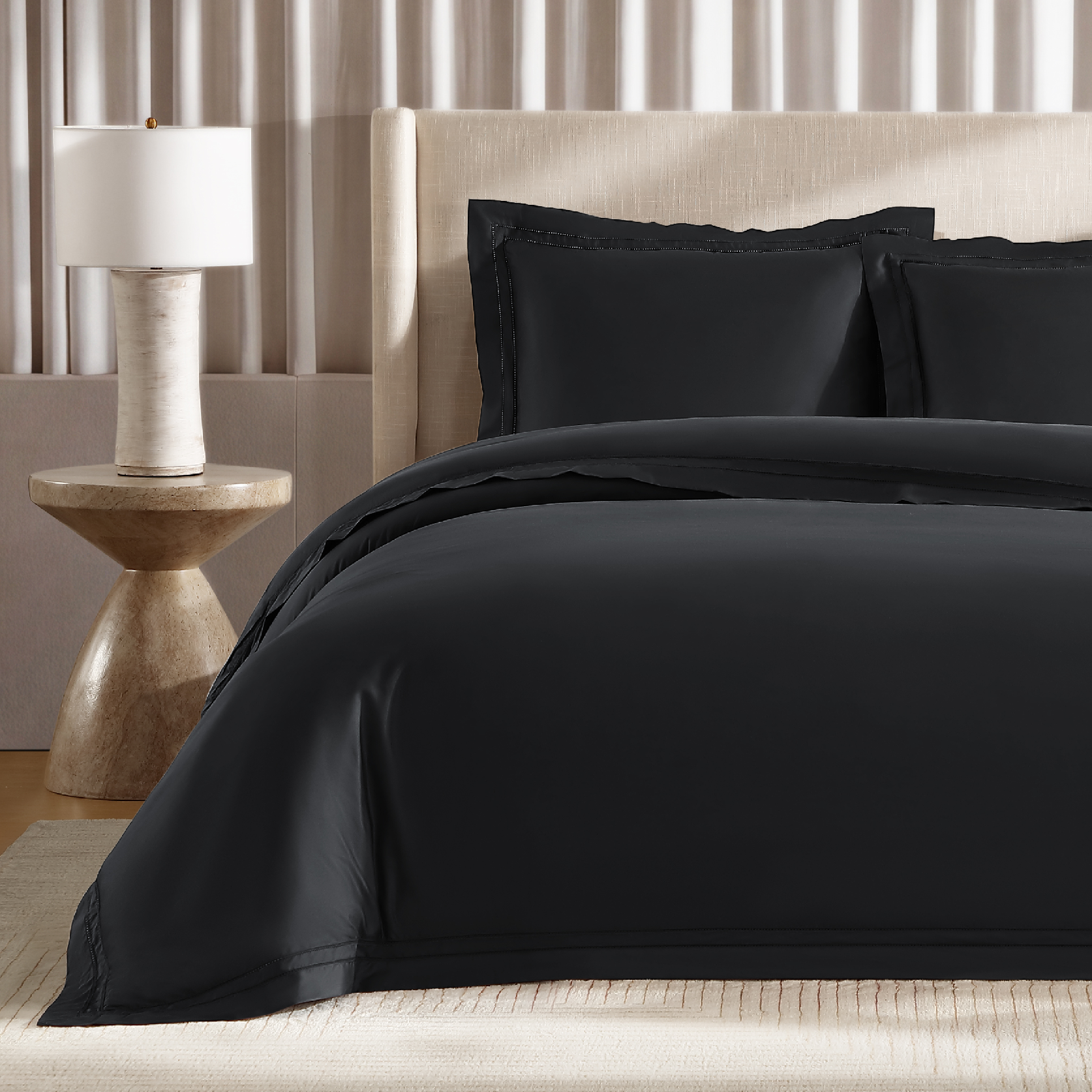 pure parima egyptian cotton yalda comforter black