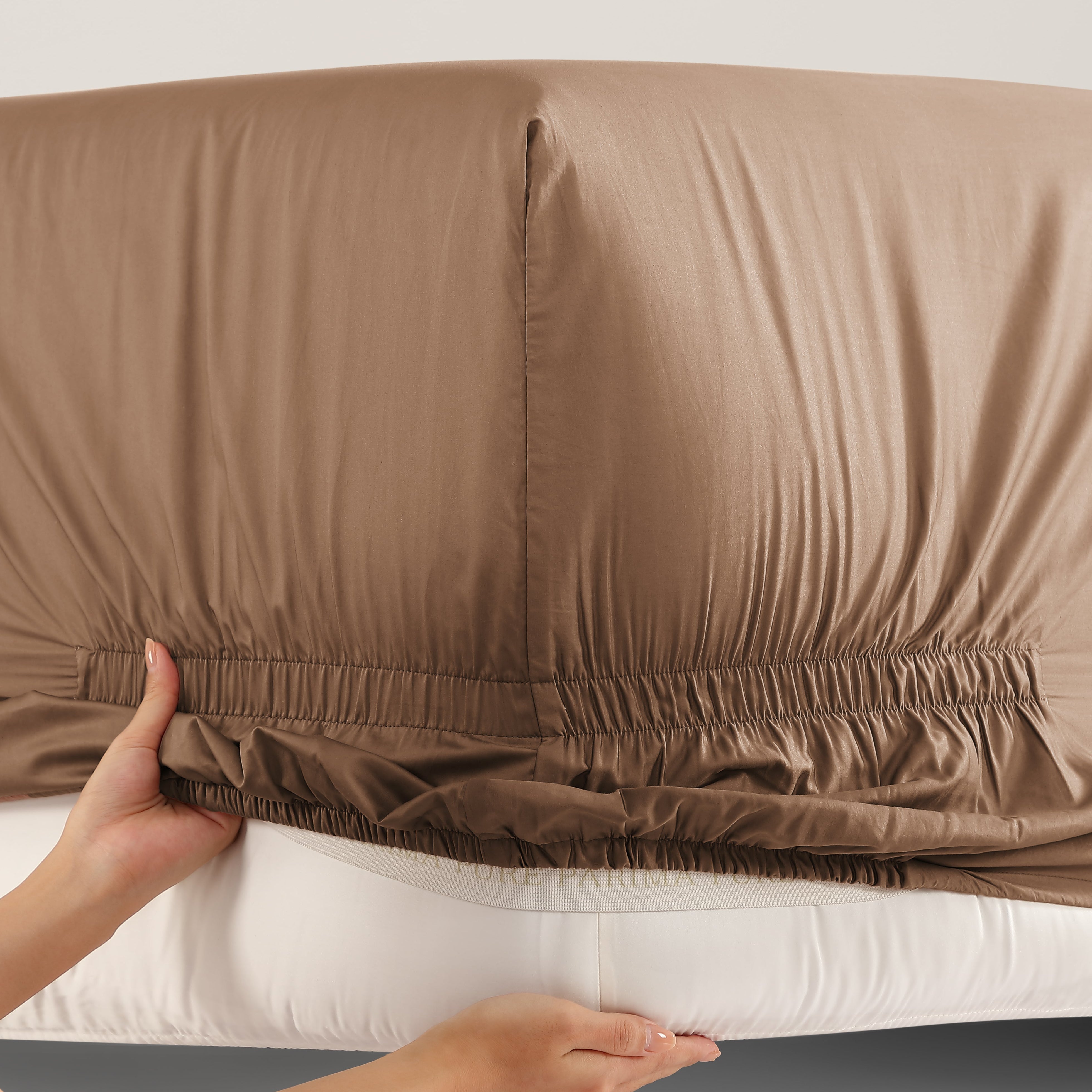 pure parima sateen fitted sheet copper